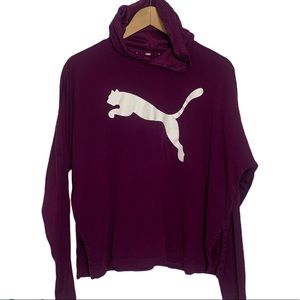 Puma Purple Hooded Sweatshirt Ladies Sz L